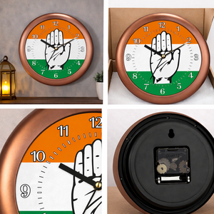 Reloj de Pared de Plástico Personalizado Premium con Diseño del Congreso Nacional Indio para Oficinas, Salas de Reuniones, Decoración de Graduaciones y Pascua - Product Image 2