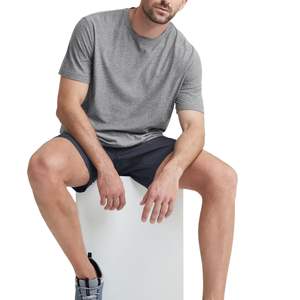 Camiseta Personalizada para Hombre, Cuello Redondo, Manga Corta, Algodón Gris Jaspeado, Informal, Suave, Transpirable, Ligera, para Uso Diario, Verano, Moda - Product Image 5