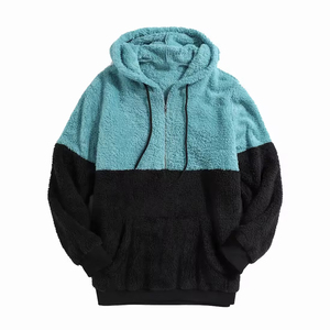 Custom Warm Oversized Casual Sports Outdoor Soft Windbreaker <b>Sherpa</b> Hooded Coat Pullover Sweater Polar Fleece <b>Sherpa</b> <b>Hoodies</b> - Product Image 1