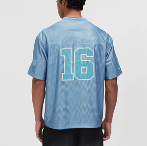 Camiseta de hockey de malla con cuello en V, estilo holgado unisex, hombros caídos, transpirable, manga corta, cosida, para equipo de hockey sobre hielo, 100% tendencia 2026 - Product Image 3