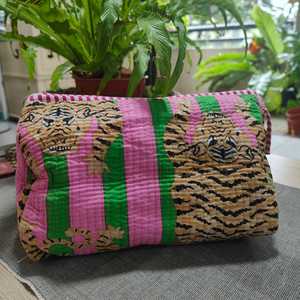 Cosmetic Bags & Cases Portable Travel Women Toiletry Cotton <b>Canvas</b> Makeup Pouch Cosmetic Bag Large Capacity Organizer - Product Image 1