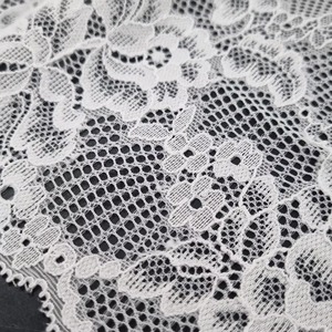 Romantic Floral Stretch <b>Lace</b> 23cm Lightweight Nylon Spandex <b>Elastic</b> Warp Knit Wedding Underwear Dress Premium Korean Quality - Product Image 4