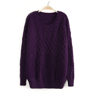 2024 ขายร้อนที่กําหนดเองผู้หญิงขนาดใหญ่ขนสัตว์แคชเมียร์ผู้หญิงเสื้อกันหนาวยาวเสื้อกันหนาวแฟชั่นถักเสื้อกันหนาวระบายอากาศ - Product Image 3