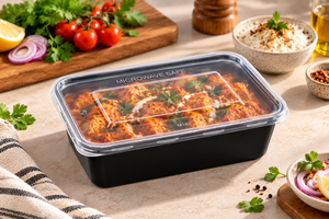 Contenedores Rectangulares de Plástico PP para Comida para Llevar, Contenedores de Grado Alimenticio con Tapas, Fabricante Mayorista, Exportador Global - Product Image 2