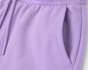 Shorts Bermuda pour Homme, Couleur Lavande Unie, Taille à Cordon, avec Poches, Respirant, Vêtement de Sport, Longueur Moyenne, Style Casual - Product Image 5