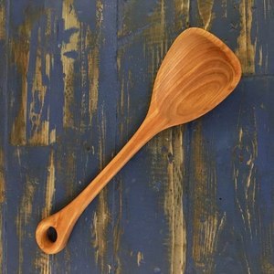 Handmade wooden serving spoon fork salad set reusable eco friendly utensils for food serving and cooking use - Product Image 6