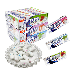 Bonbons en gros personnalisés sous marque privée, <span class=keywords><strong>chewing</strong></span>-<span class=keywords><strong>gum</strong></span> fruité super frais, boîte de 30 pièces, collations quotidiennes à mâcher au Xylitol - Product Image 1