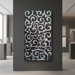 Glazed Polished Decor Third Fired Ceramic Mirror High Gloss Golden Silver Digital Decorative Luxury <b>Wall</b> Tiles for Corridor - Product Image 1