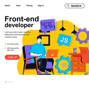 บริการพัฒนาเว็บไซต์ส่วนหน้าแบบกำหนดเอง ออกแบบ UI UX สำหรับเว็บไซต์ที่ตอบสนองต่อการใช้งาน โซลูชั่นเว็บแพลตฟอร์มที่ใช้งานง่ายและเป็นมิตรกับผู้ใช้ - Product Image 6