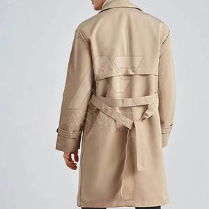 Manteau long en laine pour homme, style urbain, chaud et élégant, pour l'hiver, style moderne, vêtement d'extérieur - Product Image 6