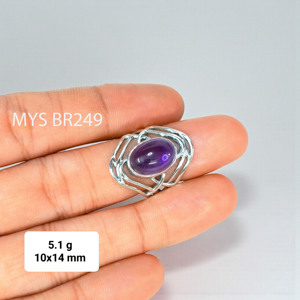 แหวนเงินแท้ 925 ประดับพลอยอเมทิสต์สวยงาม งานแฮนด์เมด ราคาขายส่ง คุณภาพเยี่ยม เหมาะสำหรับงานแต่งงานหรือสวมใส่ทุกวันสำหรับเธอ - Product Image 2