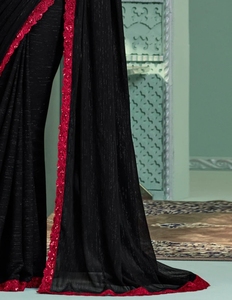 Sari de Georgette estilo Bollywood adornado - Product Image 3