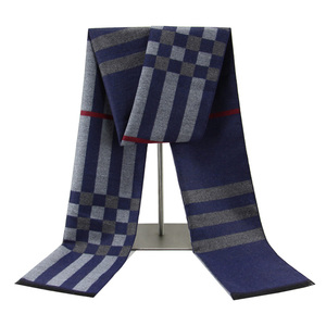 <b>Men's</b> Solid Color Long <b>Neck</b> <b>Warmer</b> Winter Keep Warm Eco-Friendly Custom Logo Scarf 100% Polyester Plain Dyed Style - Product Image 1