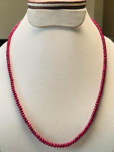 Natural Red <b>Ruby</b> <b>Necklace</b> Non Heated Non Treated 117.56 CTS 4.5-5 MM 19 Inch IGI Certified Premium Quality Gemstone Jewelry - Product Image 1