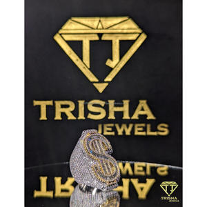 Luxury Full Iced Moissanite Diamond <b>Ring</b> in 925 Sterling <b>Silver</b> Hip Hop Statement Band <b>for</b> <b>Men</b> and Women By Trisha Jewels - Product Image 2
