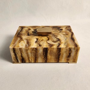 Boîte à bijoux artisanale durable en résine incrustée, faite à la main, pour cadeaux personnalisés, boîte de rangement de luxe artisanale - Product Image 2