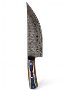 Handcrafted Damascus Steel Broad Utility Knife Multi Color Layered Wood Handle <b>Craft</b> <b>Tool</b> - Product Image 4