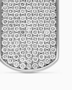 KRISHNAM JEWELS Collar Unisex de Plata de Ley con Colgante Rectangular de Perro, Estilo Moderno Minimalista, con Incrustaciones de Diamantes y Engaste de Garra - Product Image 3