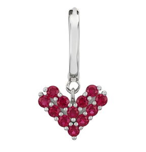 Nuevos Pendientes de Aro Románticos de Plata de Ley 925 con Baño de Rodio y Corazón con Engaste de Garra, Regalo Único y Elegante para el Día de San Valentín para Mujer - Product Image 2