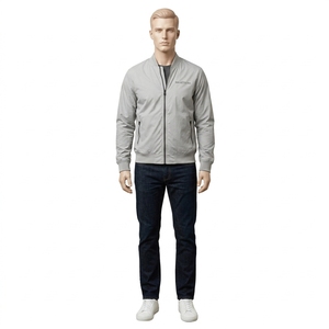 <b>Mens</b> <b>Light</b> Gray Lightweight Bomber <b>Jacket</b> Streetwear <b>Mens</b> Winter <b>Jackets</b> Wholesale <b>Jacket</b> For <b>Men</b> - Product Image 3