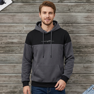 Sudadera con Capucha para Hombre, Corte Regular, Forro Polar, Diseño Color Block con Estampado Digital, Bolsillo Canguro, Estilo Casual, Ecológica - Product Image 2