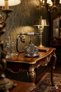 Téléphone rotatif vintage antique, téléphone de bureau classique décoratif rétro pour la décoration de la maison, du bureau ou de l'hôtel - Product Image 5