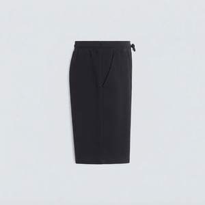 <b>Men's</b> Black Knee Length Drawstring Waist Knitted Casual <b>Skirt</b> With Pockets Mid Waist Solid Color Design - Product Image 3