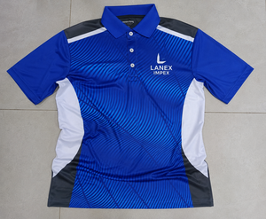Chemise de golf personnalisée bleue unie pour homme, légère, à séchage rapide, anti-humidité, pour équipe sportive, uniforme d'entreprise - Product Image 6