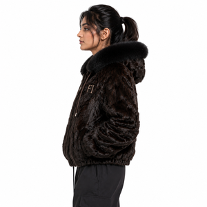 Sweat-shirt à capuche unisexe personnalisé brodé pour homme, style décontracté hiver, en sherpa texturé duveteux, coupe oversize – Fournisseur en gros - Product Image 3