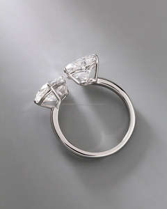 Anillo de Compromiso/Boda Vintage de Oro Amarillo de 14k con Diamante Cultivado en Laboratorio IGI/GIA, Unisex, Oro Blanco Fino para Aniversario, Ideal para Fiestas - Product Image 3