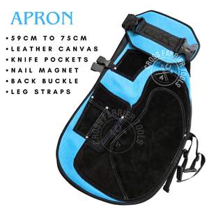 Paquete de Herramientas Comerciales para Herrador con Delantal de Seguridad, Cortaúñas para Cascos, Extractor de Cascos, Remachador, Pulidor y 4 Cuchillas de Bucle con Mango de Madera y Latón - Product Image 2