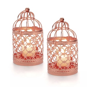 Wholesale Mini Metal <b>Tea</b> <b>Light</b> Candle Lanterns for Hanging and Tabletop Events Decorations - Product Image 5