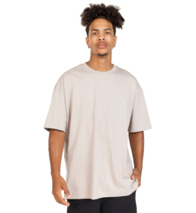 T-shirt pour homme 100% coton, design personnalisé, qualité supérieure, col rond, coupe ample, épaules tombantes, streetwear, t-shirt uni pour homme - Product Image 3