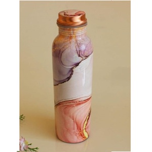 Bouteilles d'eau populaires avec finition émaillée, best-sellers, en stock, fournisseur et fabricant de bouteilles en cuivre en Inde - Product Image 5