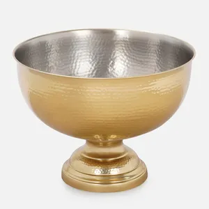 Juego de Cuencos de Metal Martillado con Acabado Dorado Mate para Servir Bebidas, Cuenco Decorativo de Acero Inoxidable para Fiestas, Venta al Por Mayor OEM - Product Image 1