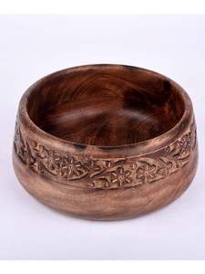 Bol à salade en bois fait main, écologique, moderne, élégant et durable, avec incrustation de nacre, personnalisable, pour usage domestique et fêtes, avec fonction jetable - Product Image 4