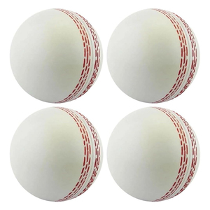 Pelotas de Cricket de Cuero Inglés de Primera Calidad, Alta Visibilidad, Blancas y Rojas Clásicas en Contraste, Pelotas de Partido, Equipo Profesional de Cricket - Product Image 1