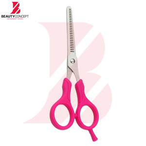 กรรไกรซอยผมด้ามจับพลาสติกสีชมพูสดใส พิมพ์โลโก้ได้ตามต้องการ สำหรับช่างตัดผมมืออาชีพ ร้านทำผม - Product Image 2