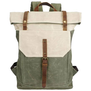 Mochila de Lona Vintage con Múltiples Bolsillos para Hombre y Mujer, Resistente y Elegante para Viajes, Escuela y Uso Diario al Aire Libre - Product Image 4