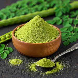Poudre de feuilles de Moringa 100% biologique OEM, riche en antioxydants et stimulant l'immunité, poudre de feuilles de Moringa de qualité alimentaire pour hommes et femmes - Product Image 1