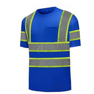 Camiseta de Seguridad de Manga Corta de Alta Visibilidad, Ligera, Protección Contra Incendios, Reflectante, Transpirable, 100% Poliéster, con Paquete de Respirador - Product Image 3