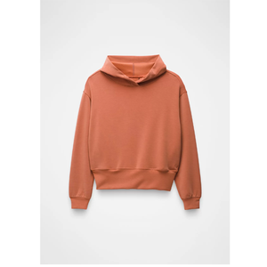 เสื้อฮู้ดสีส้มสนิม เสื้อสเวตเชิ้ตสีส้มไหม้สำหรับผู้หญิง เสื้อออกกำลังกายสีส้มดินเผา เสื้อฮู้ดสีเอิร์ธโทน สีส้มอิฐ - Product Image 4