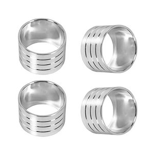 Amazing Decorative Metal Silver Plated Napkin Rings <b>Tabletop</b> Dinner Party Wedding Decor Round Shape Napkin Holders - Product Image 1