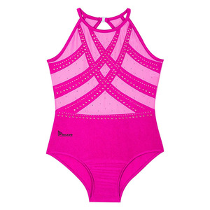 Leotardos de Gimnasia de Alta Calidad para Niñas, Leotardo de Gimnasia con Pedrería, Malla, Sin Mangas, Ropa de Actuación, Body - Product Image 3