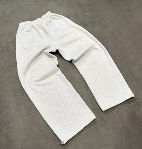 Pantalon de survêtement vintage personnalisé en coton, coupe ample et large, avec cordon élastique, doublure polaire, idéal pour l'extérieur - Product Image 2