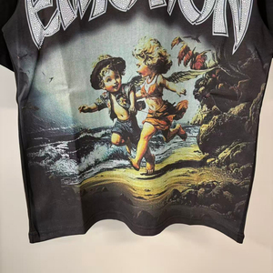 Camiseta de Diseño Personalizado con Estampado de Diamantes Mixtos, Estilo Retro Urbano, Unisex, de Alta Calidad, Talla Grande - Product Image 4