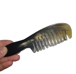 Peine de pelo de cuerno de búfalo 100% de la mejor calidad al por mayor peine de cuerno higiénico peine de masaje para la exportación - Product Image 2