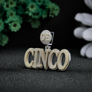 Custom Cinco Pendant VVS Moissanite Diamond Hip Hop Necklace 925 Sterling Silver Iced Out <b>Name</b> Pendant Personalized Jewelry Manu - Product Image 5