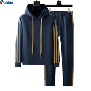 Conjunto Deportivo Casual de Invierno para Hombre, de Alta Calidad, 2 en 1, con Capucha Negra y Pantalones Largos - Product Image 2