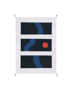 Tapis Kilim Dhurrie géométriques scandinaves tissés à la main en laine |   Tapis réversible fait main à poils ras, écologique et lavable - Product Image 1